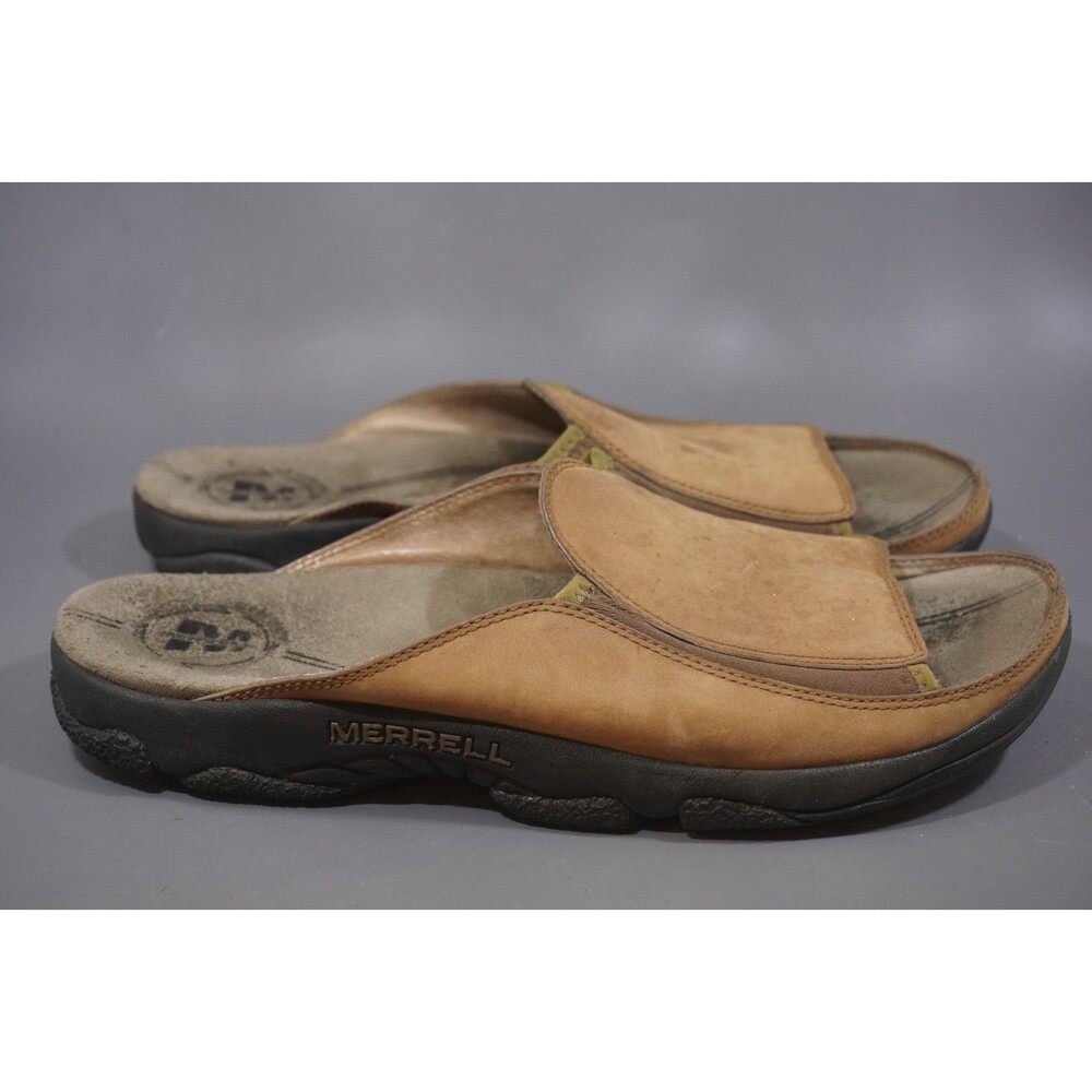 MERRELL TREVISO II Women's Sz 12 Suede Slide Sandals Stone Beige Mules